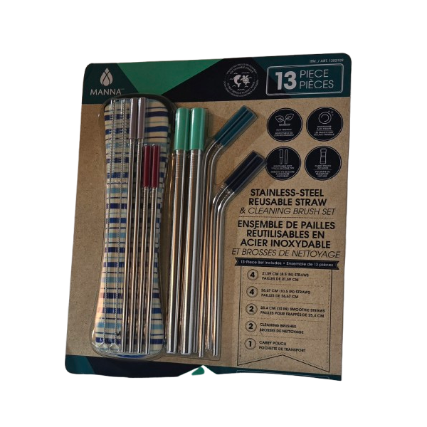 Manna Reusable Straws With Straw Brushes