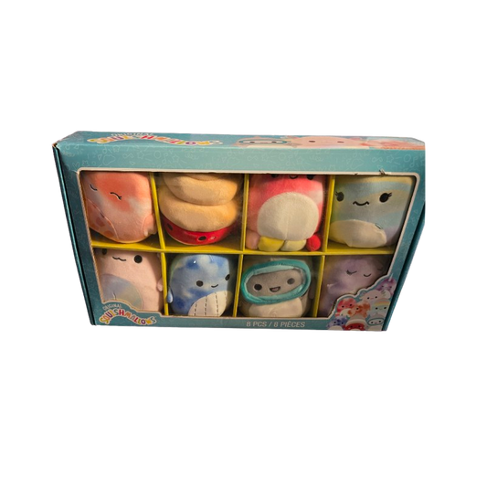 New in Box 8 pack Squishmallows 5" Mini Sealife Soft Plush Toy